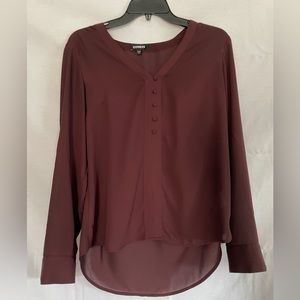 Express - burgundy blouse - medium